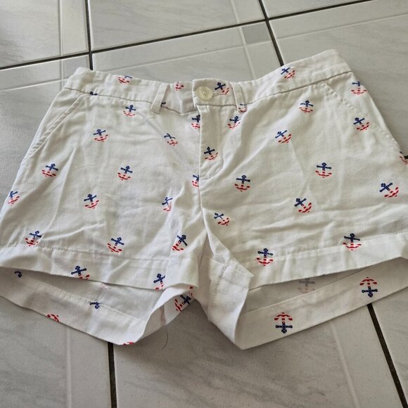 chubbies Pants - Chubbies Anchor Print Chino Shorts White 2
